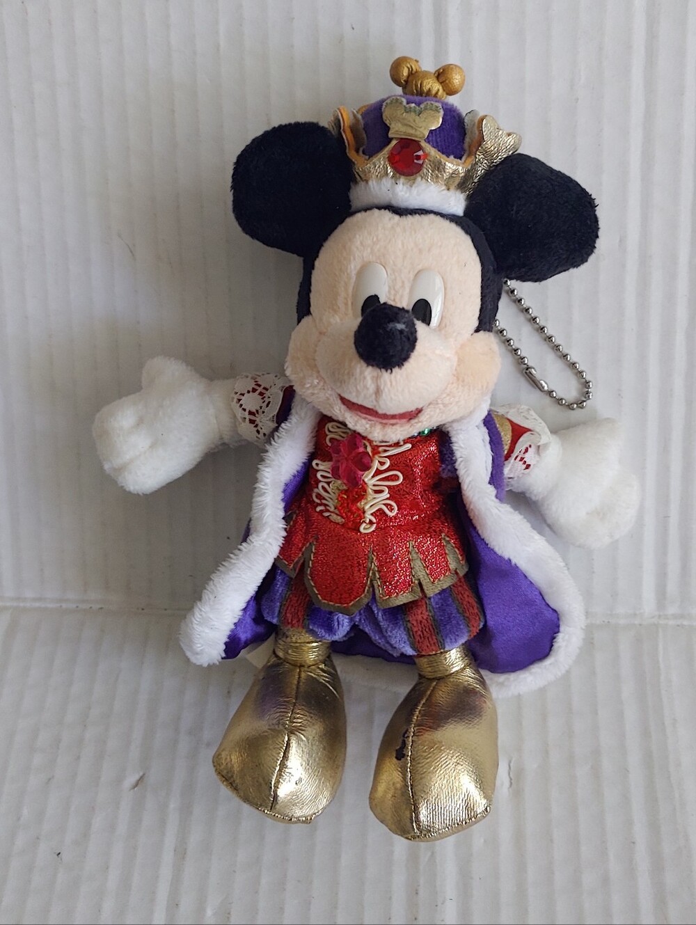 Cinderella Celebration Prince Mickey Mouse Plush Keychain - Tokyo Disney - Rare